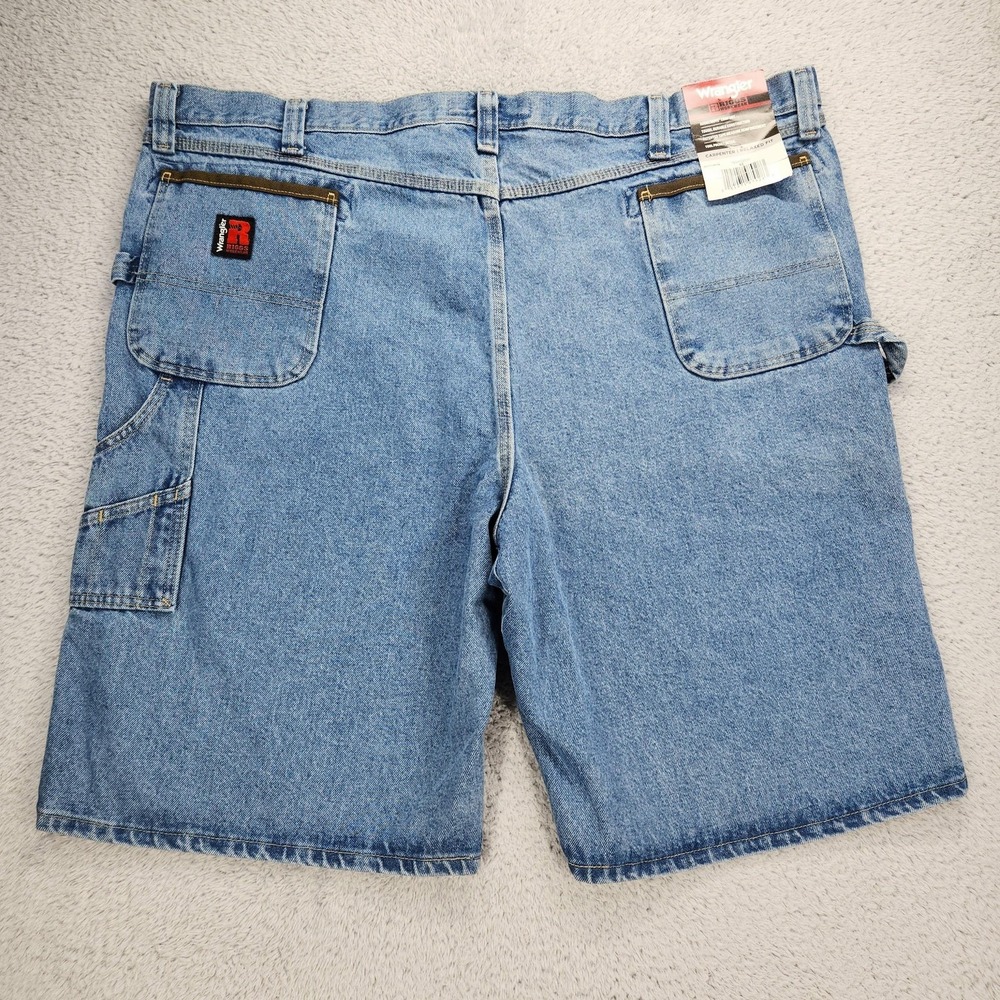 Wrangler Riggs Workwear Carpenter Shorts Mens 48 Blue Denim Relaxed 11 Inseam - Picture 15 of 15